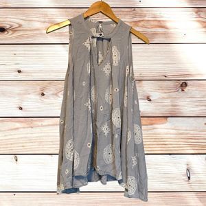 Free people floral tunic top sleeveless
